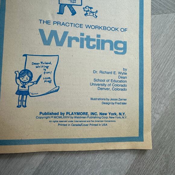 Vintage Playmore Practice Workbook of Writing Preschool  1974 - Picture 5 of 12